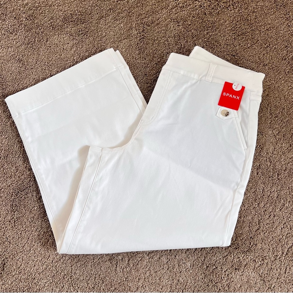 SPANX Stretch Twill Cropped Wide Leg Pants - Picture 2 of 7